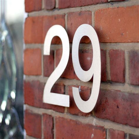 house numbers metal modern|contemporary with oversized house numbers.